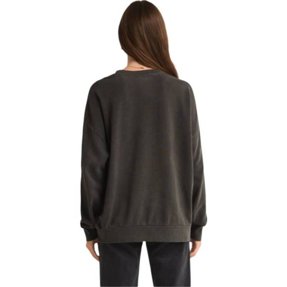 NEW Z SUPPLY joy to the world sweatshirt in charcoal - Picture 2 of 3